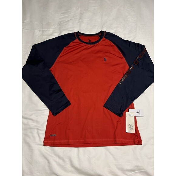 U.S. Polo Assn. Mens Long Sleeve Swim Shirt Large - Picture 1 of 3